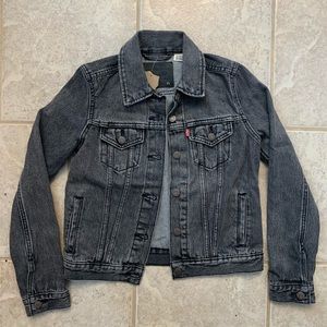 Levi’s denim jean trucker jacket XS grey black